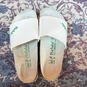 Birkenstock Cream Slide Loafers